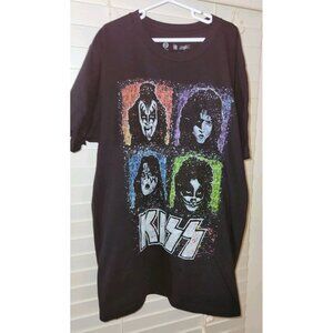 KISS Splatter Paint  T Shirt Men's Size SMALL
